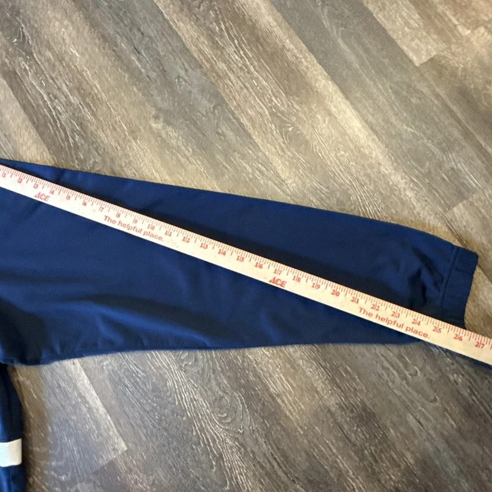 Jordan Full Zip Jacket Men's Medium Blue White Fleece Lined Elastic Waist